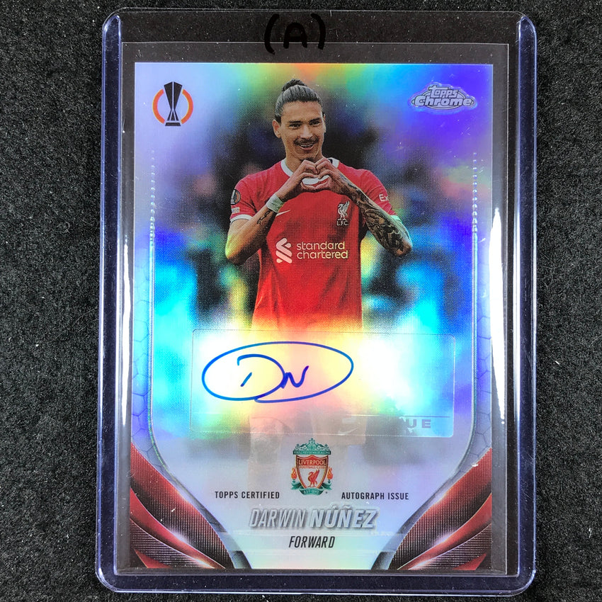 2023-24 Topps Chrome UEFA Club Comp DARWIN NUNEZ Chrome Auto Base #DN (A)