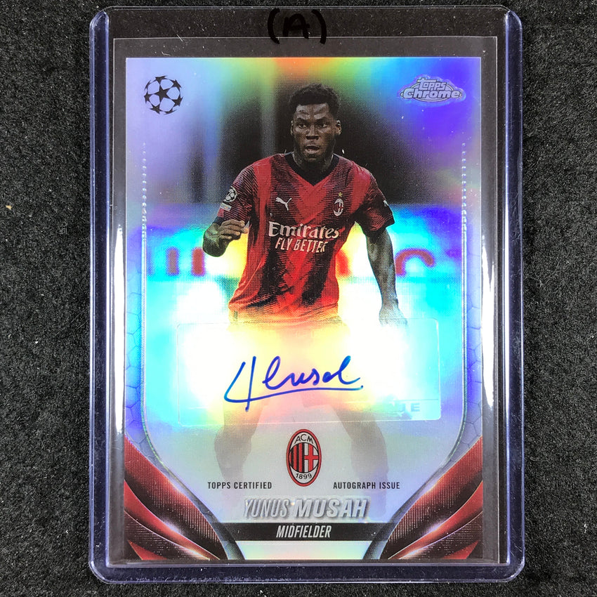 2023-24 Topps Chrome UEFA Club Comp YUNUS MUSAH Chrome Auto Base #MY (A)