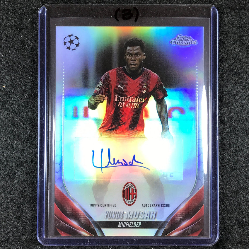 2023-24 Topps Chrome UEFA Club Comp YUNUS MUSAH Chrome Auto Base #MY (B)