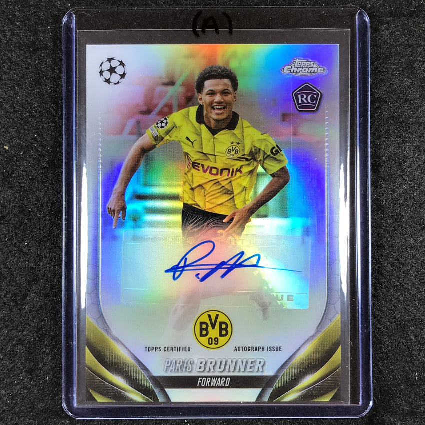 2023-24 Topps Chrome UEFA Club Comp PARIS BRUNNER Chrome Rookie Auto #PB (A)