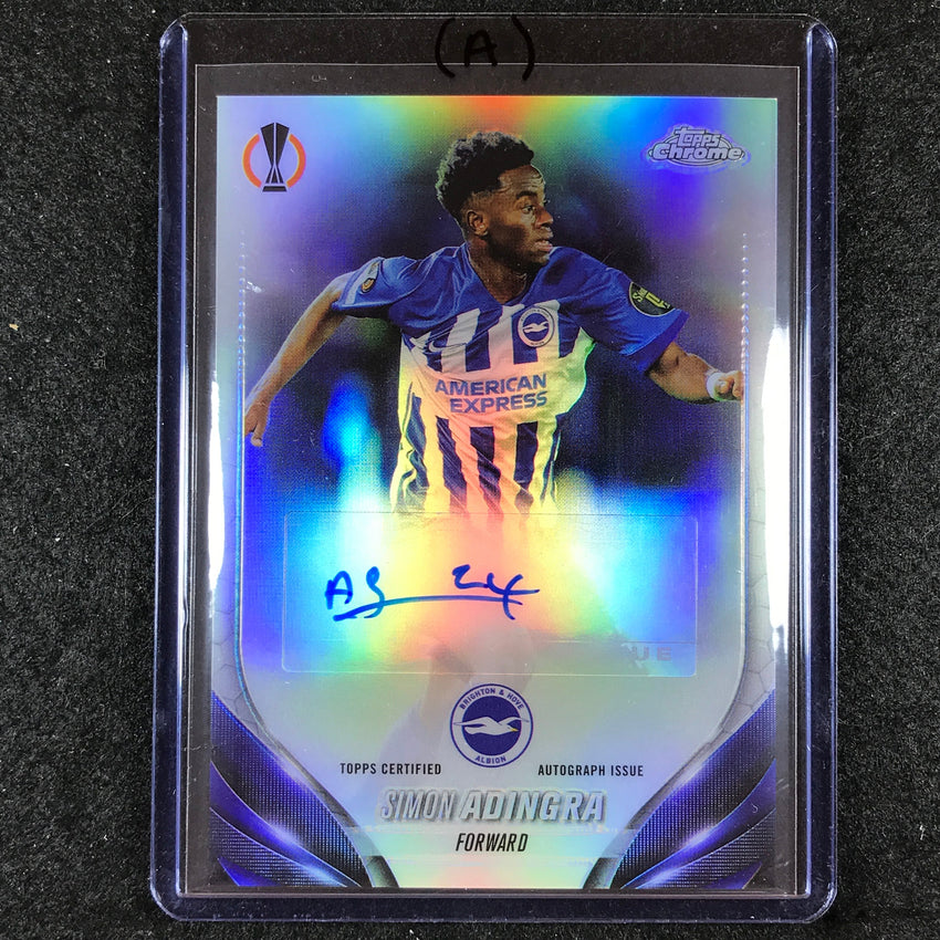 2023-24 Topps Chrome UEFA Club Comp SIMON ADINGRA Chrome Auto Base #SA (A)
