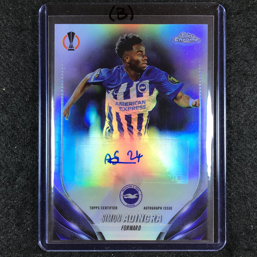 2023-24 Topps Chrome UEFA Club Comp SIMON ADINGRA Chrome Auto Base #SA (B)