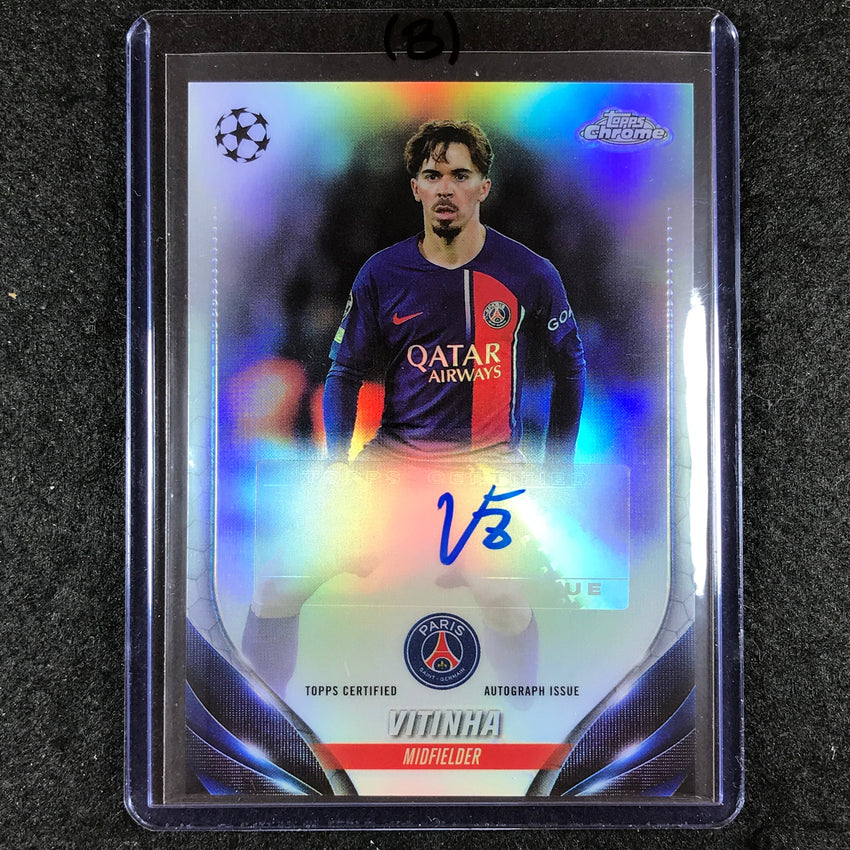2023-24 Topps Chrome UEFA Club Comp VITINHA Chrome Auto Base #VI (B)