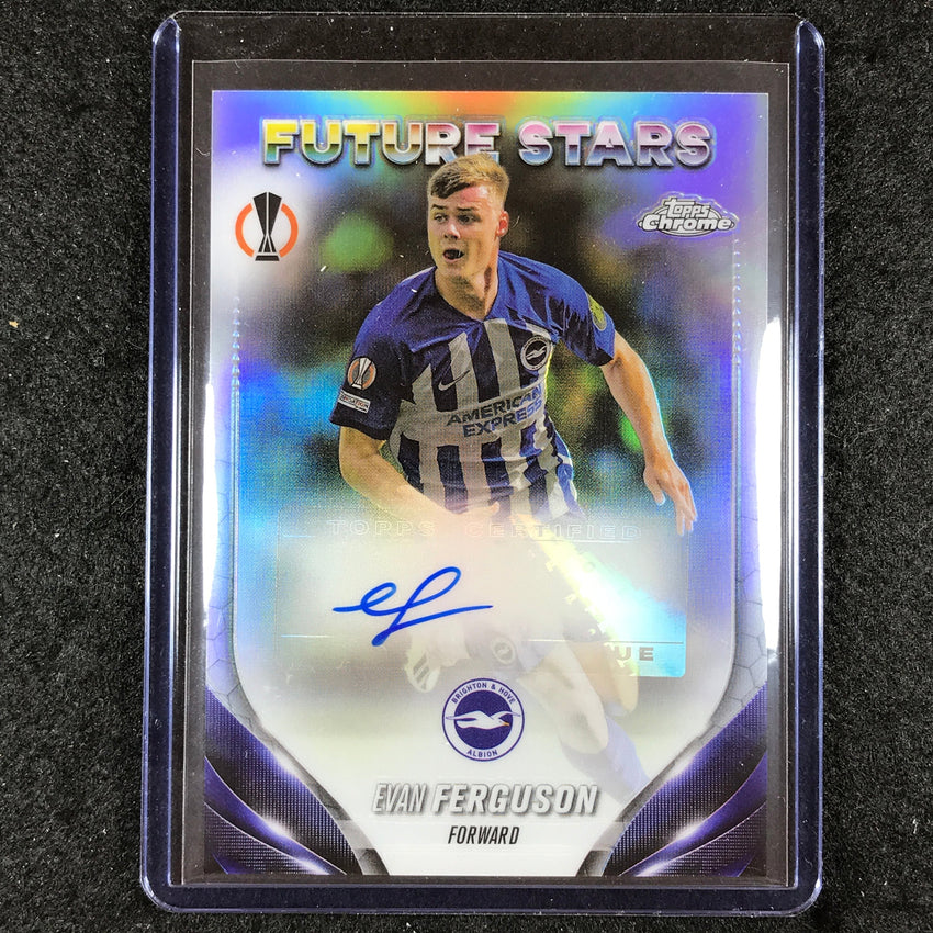 2023-24 Topps Chrome UEFA Club Comp EVAN FERGUSON Future Stars Auto #EF
