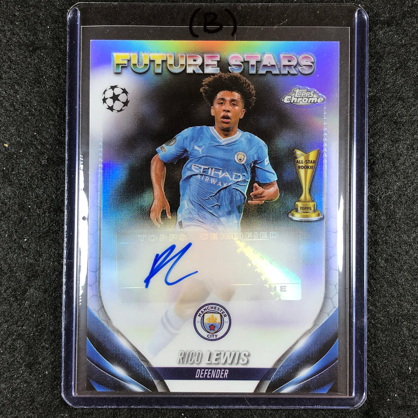 2023-24 Topps Chrome UEFA Club Comp RICO LEWIS Future Stars Auto #RL (B)