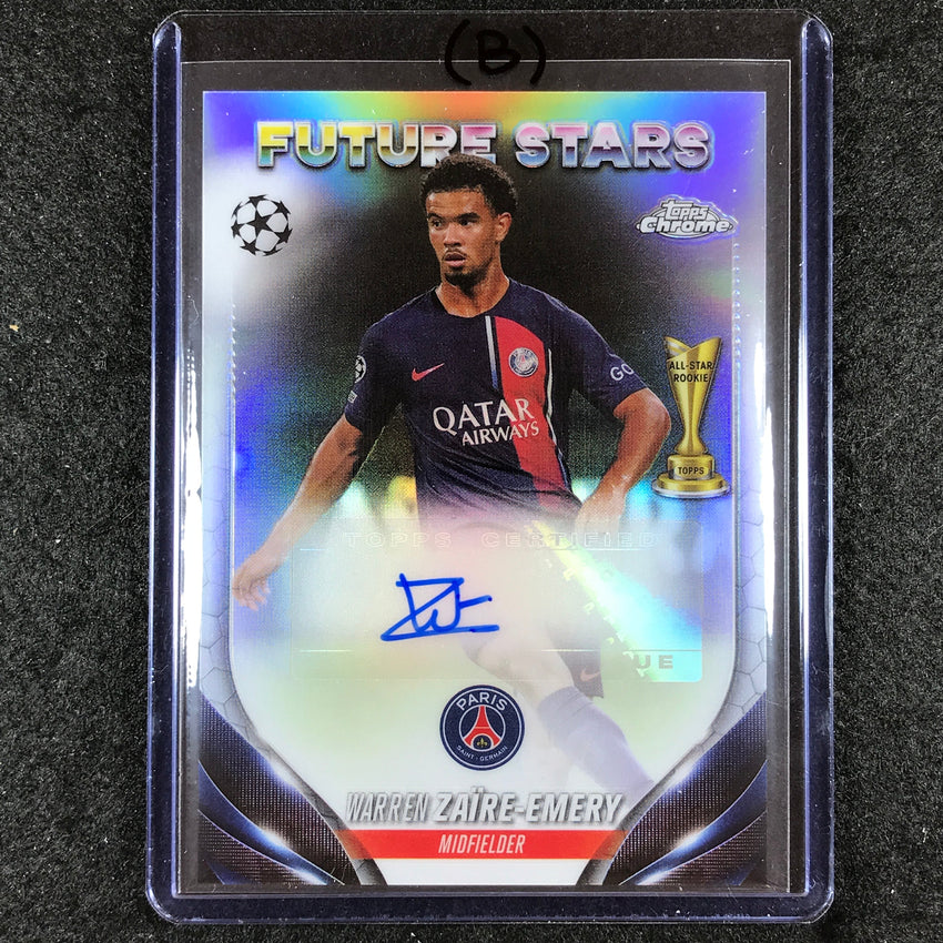 2023-24 Topps Chrome UEFA Club Comp WARREN ZAIRE-EMERY Future Stars Auto #WZ (B)
