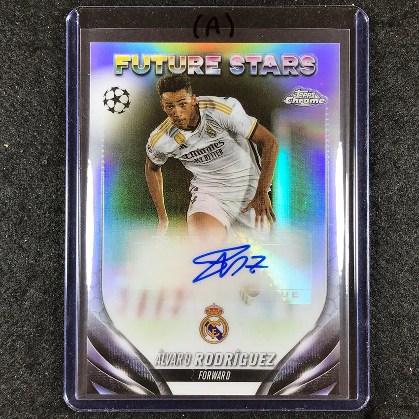 2023-24 Topps Chrome UEFA Club Comp ALVARO RODRIGUEZ Future Stars Auto #AR (A)