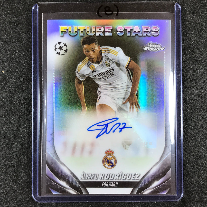 2023-24 Topps Chrome UEFA Club Comp ALVARO RODRIGUEZ Future Stars Auto #AR (B)
