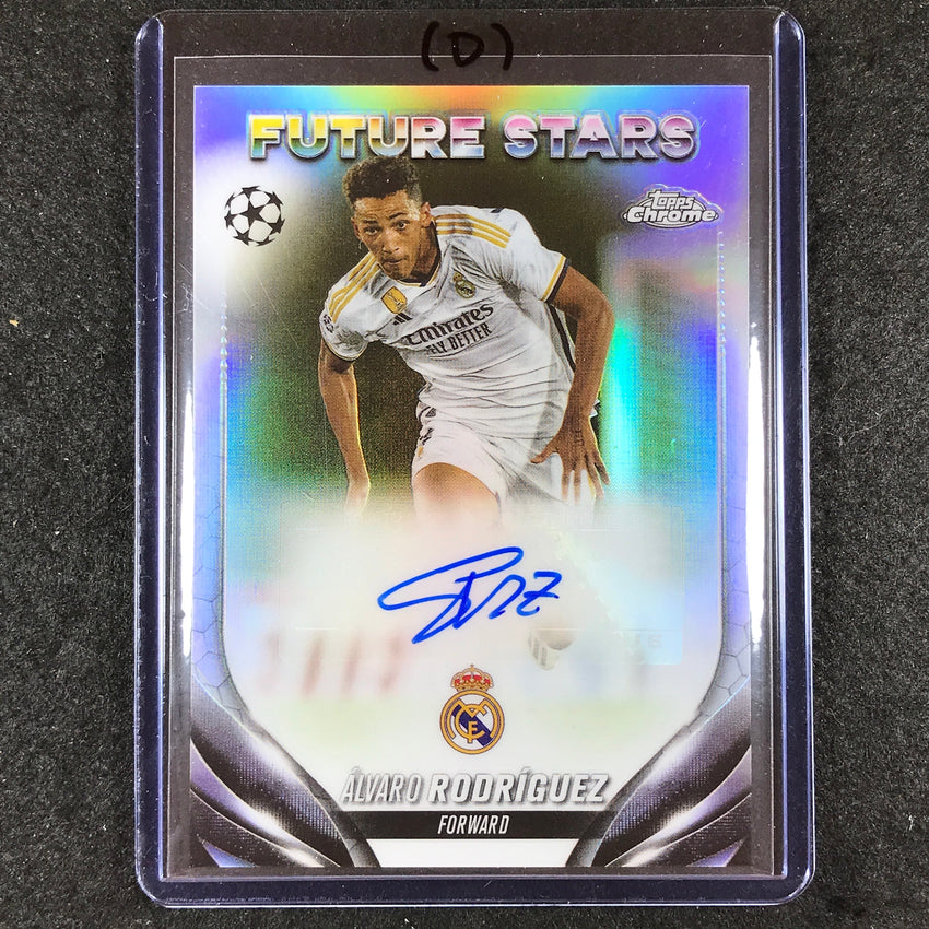 2023-24 Topps Chrome UEFA Club Comp ALVARO RODRIGUEZ Future Stars Auto #AR (D)