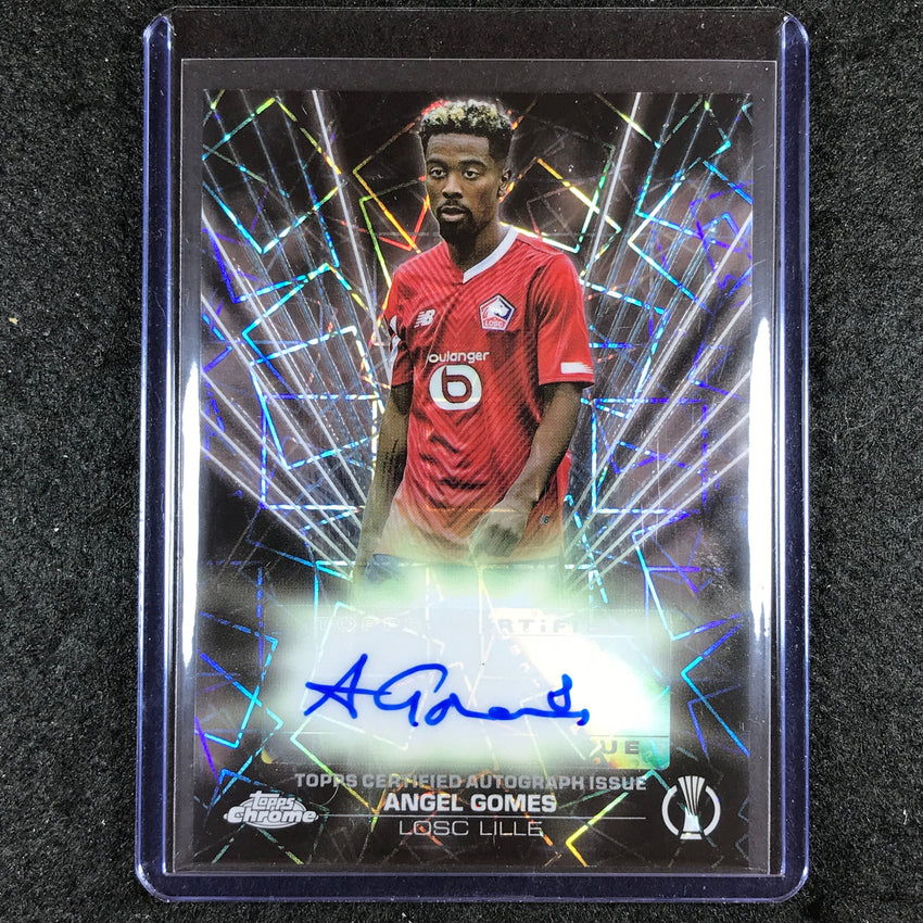 2023-24 Topps Chrome UEFA Club Comp ANGEL GOMES Black Lazer Auto #AG