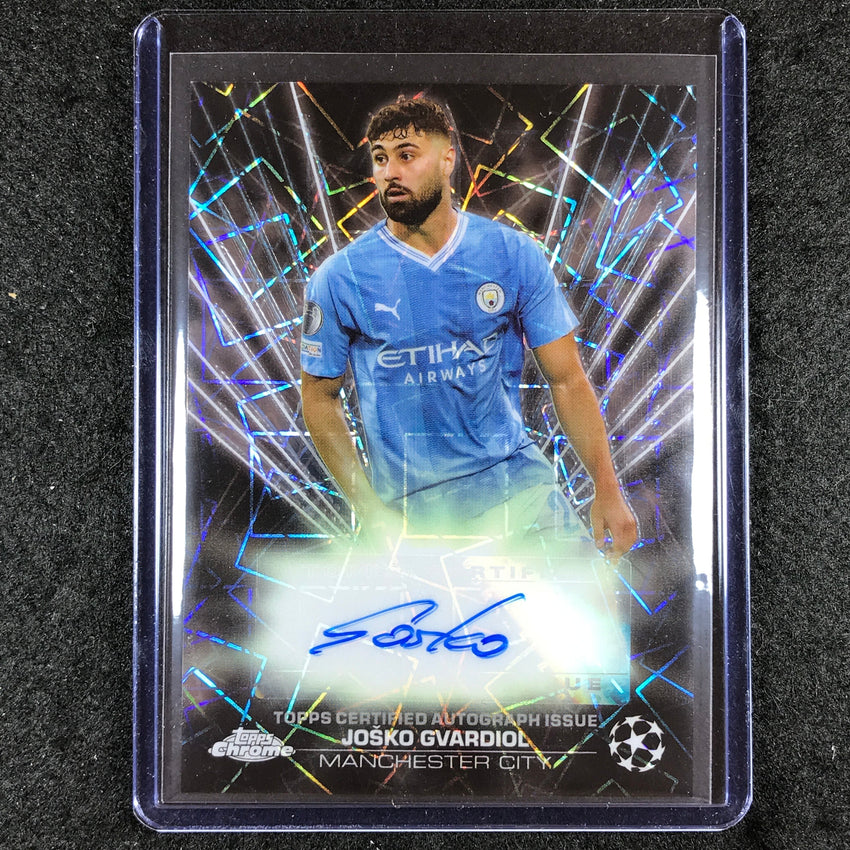 2023-24 Topps Chrome UEFA Club Comp JOSKO GVARDIOL Black Lazer Auto #JG