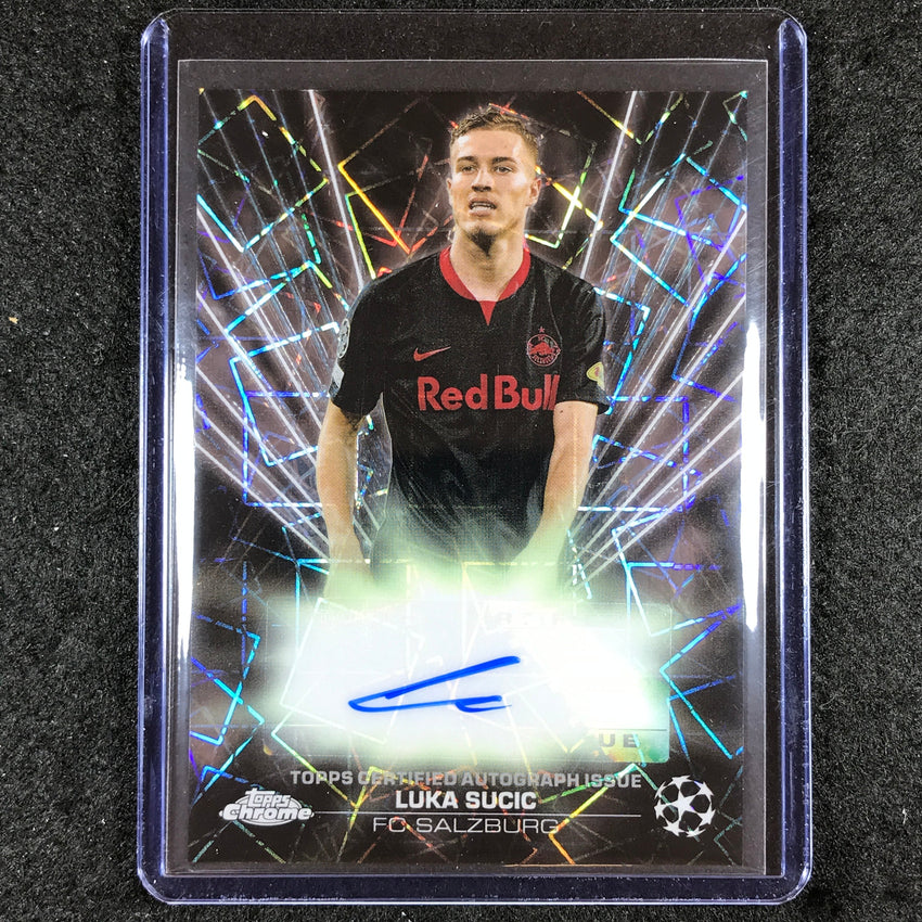 2023-24 Topps Chrome UEFA Club Comp LUKA SUCIC Black Lazer Auto #LS