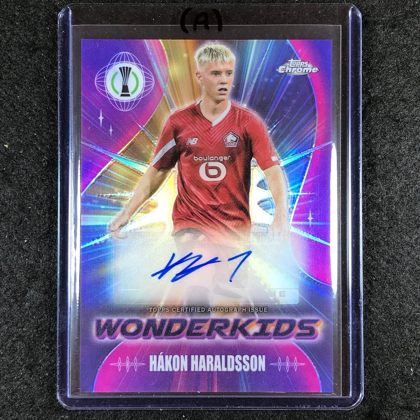 2023-24 Topps Chrome UEFA Club Comp HAKON HARALDSSON Wonderkids Auto #HAH (A)