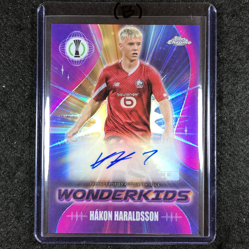 2023-24 Topps Chrome UEFA Club Comp HAKON HARALDSSON Wonderkids Auto #HAH (B)
