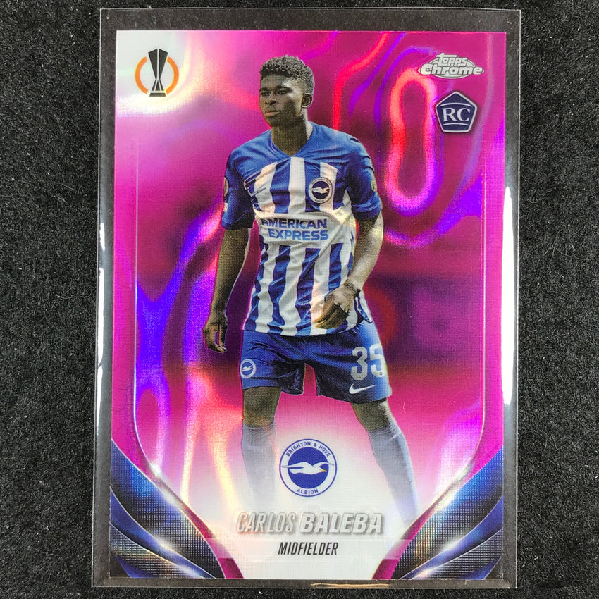 2023-24 Topps Chrome UEFA Club Comp CARLOS BALEBA Rookie Base Pink Lava #113