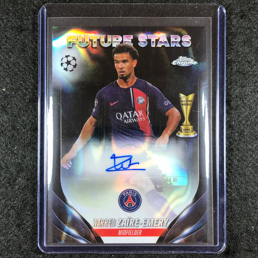 2023-24 Topps Chrome UEFA Club Comp ZAIRE-EMERY Future Stars Auto Black Lava #WZ