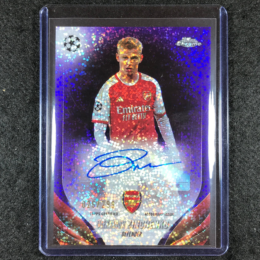 2023-24 Topps Chrome UEFA Club Comp OLEKSANDR ZINCHENKO Auto Violet 26/299