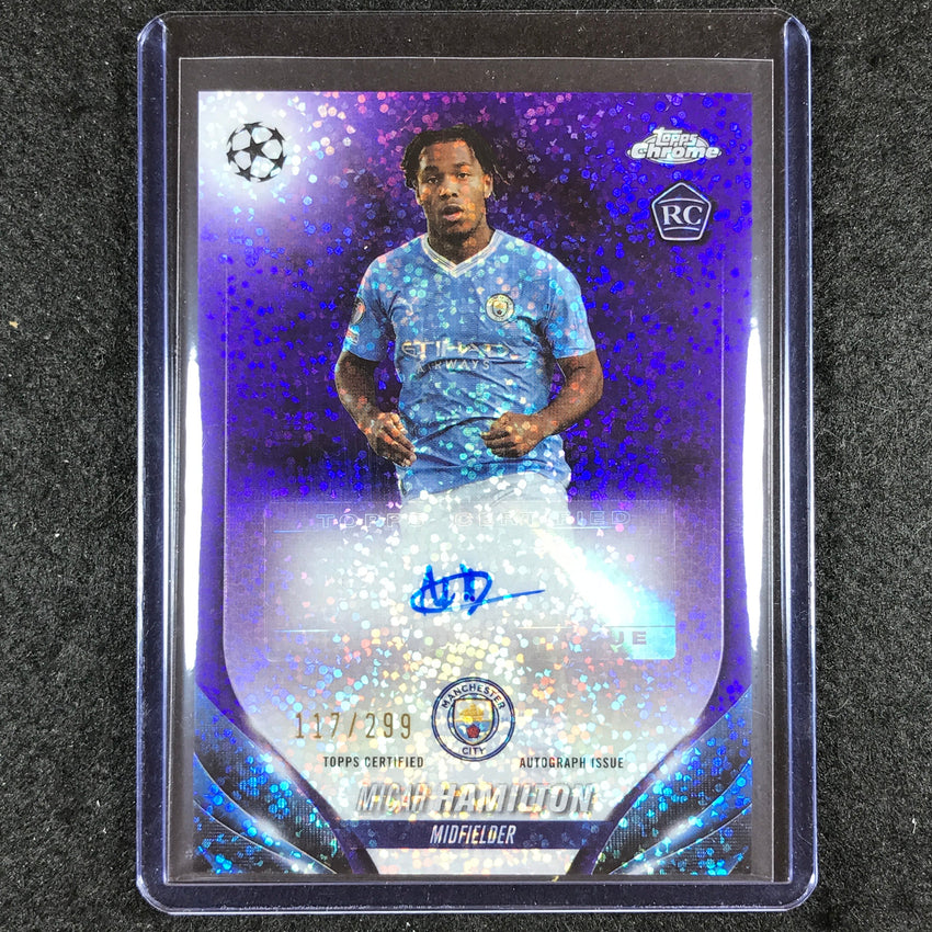 2023-24 Topps Chrome UEFA Club Comp MICAH HAMILTON Rookie Auto Violet 117/299