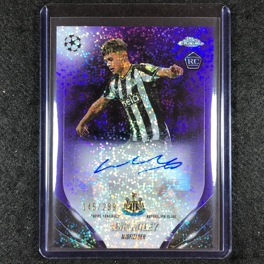 2023-24 Topps Chrome UEFA Club Comp LEWIS MILEY Rookie Auto Violet 145/299