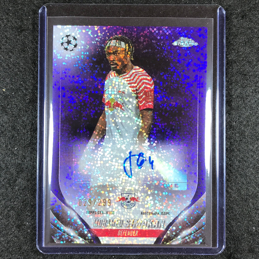 2023-24 Topps Chrome UEFA Club Comp MOHAMED SIMAKAN Auto Violet Speckle 29/299