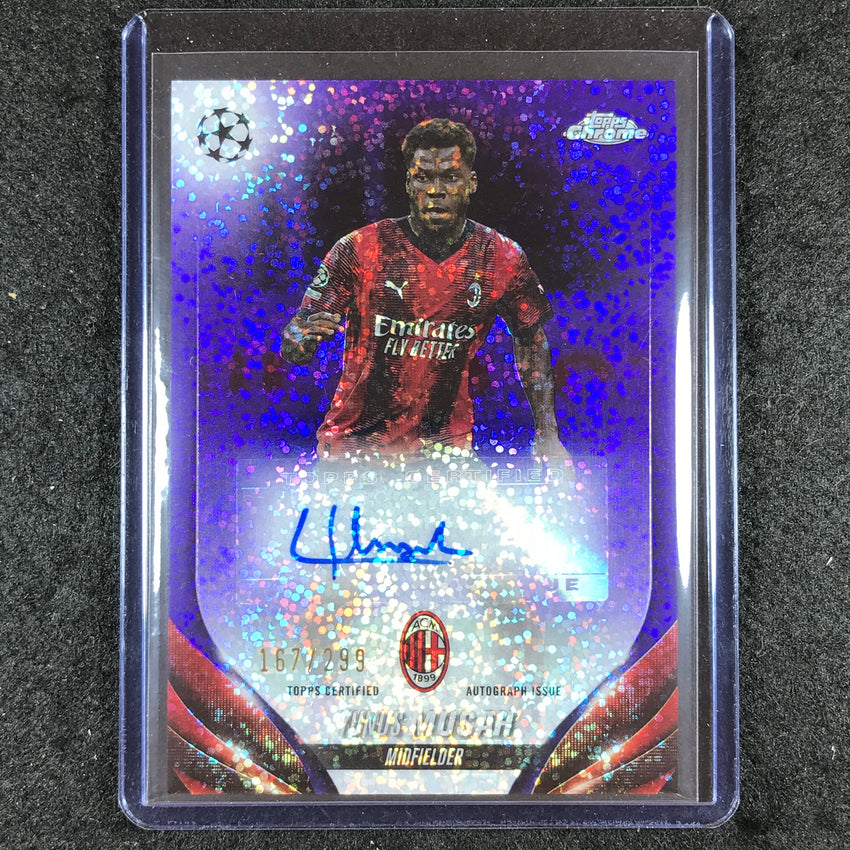 2023-24 Topps Chrome UEFA Club Comp YUNUS MUSAH Auto Violet Speckle 167/299