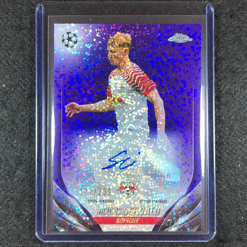 2023-24 Topps Chrome UEFA Club Comp NICOLAS SEIWALD Auto Violet Speckle 177/299