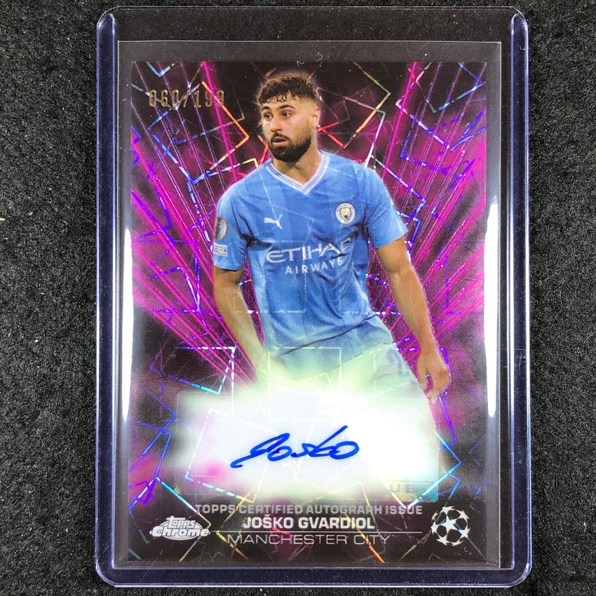 2023-24 Topps Chrome UEFA Club Comp JOSKO GVARDIOL Black Lazer Auto 60/199