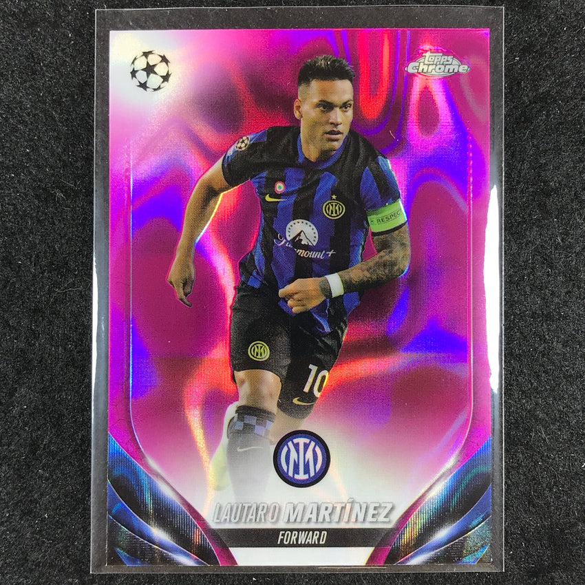 2023-24 Topps Chrome UEFA Club Comp LAUTARO MARTINEZ Base Pink Lava #143