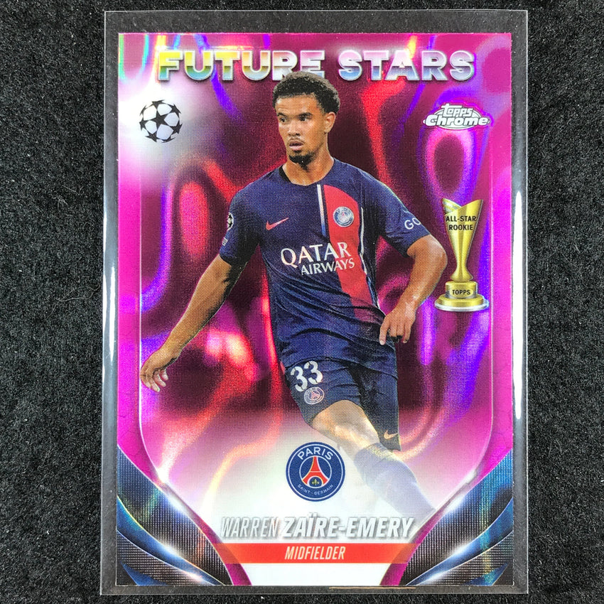 2023-24 Topps Chrome UEFA Club Comp ZAIRE-EMERY Future Stars Pink Lava #159