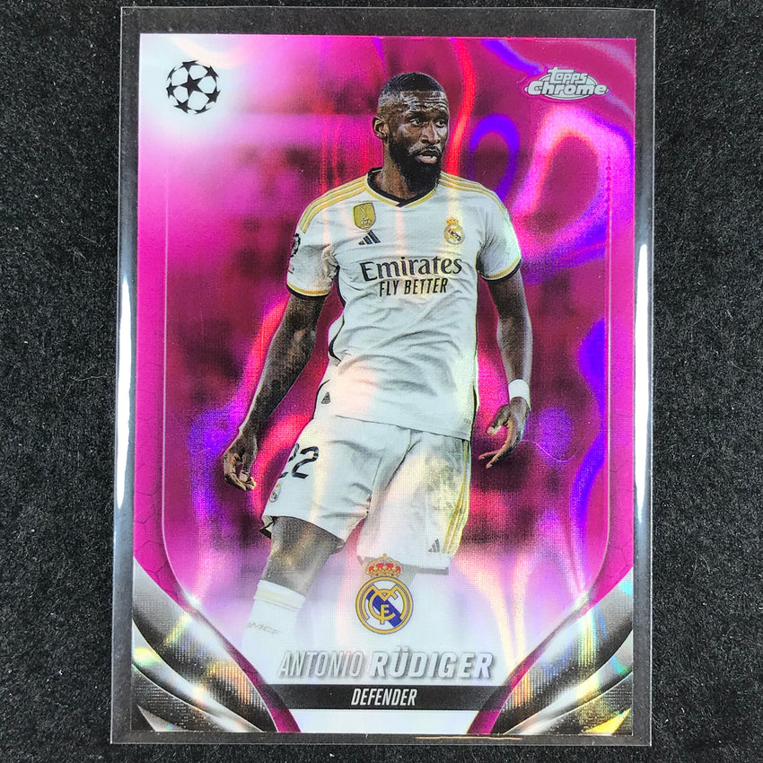 2023-24 Topps Chrome UEFA Club Comp ANTONIO RUDIGER Base Pink Lava #164