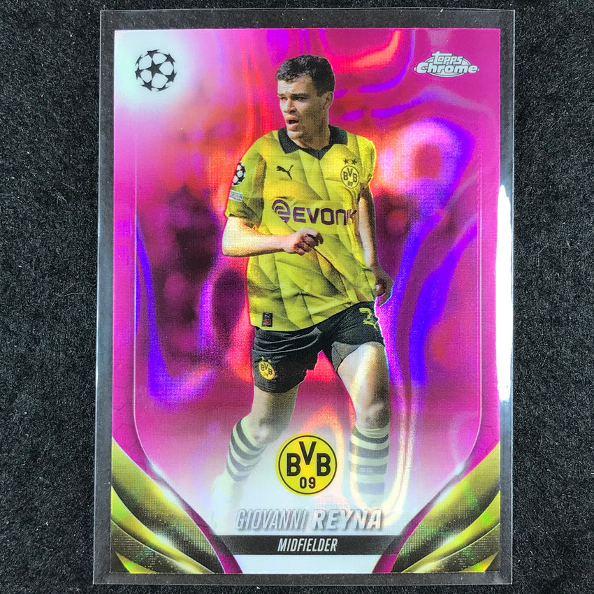 2023-24 Topps Chrome UEFA Club Comp GIOVANNI REYNA Base Pink Lava #174