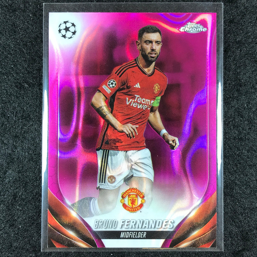 2023-24 Topps Chrome UEFA Club Comp BRUNO FERNANDES Base Pink Lava #178