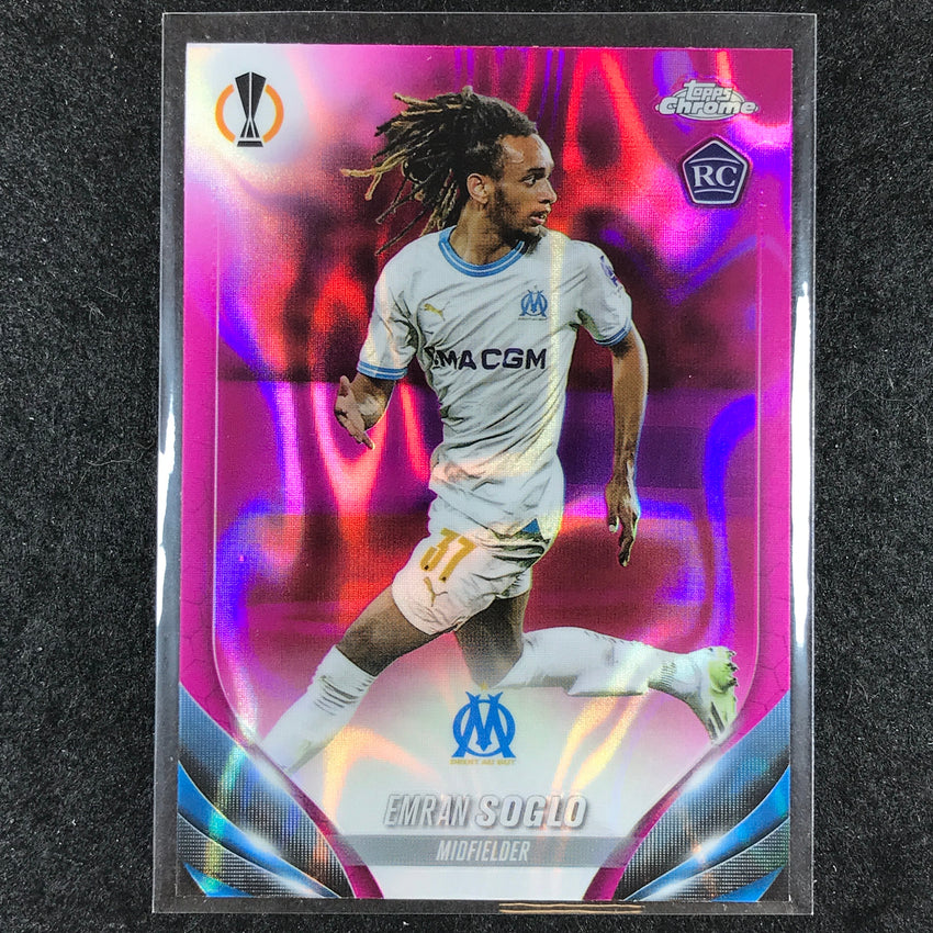 2023-24 Topps Chrome UEFA Club Comp EMRAN SOGLO Rookie Base Pink Lava #184