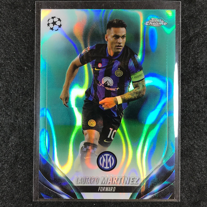 2023-24 Topps Chrome UEFA Club Comp LAUTARO MARTINEZ Base Aqua Lava #143