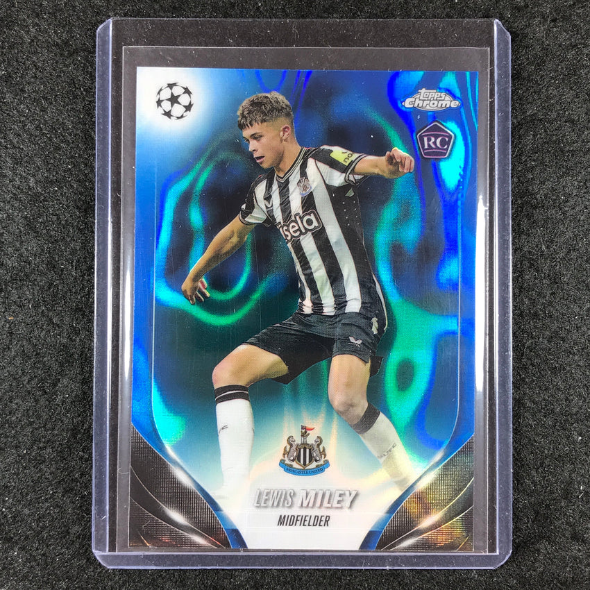 2023-24 Topps Chrome UEFA Club Comp LEWIS MILEY Rookie Base Blue Lava #31