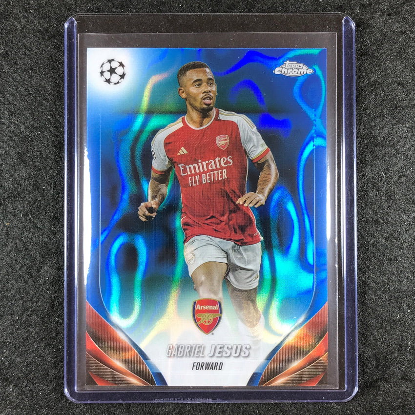2023-24 Topps Chrome UEFA Club Comp GABRIEL JESUS Base Blue Lava #40