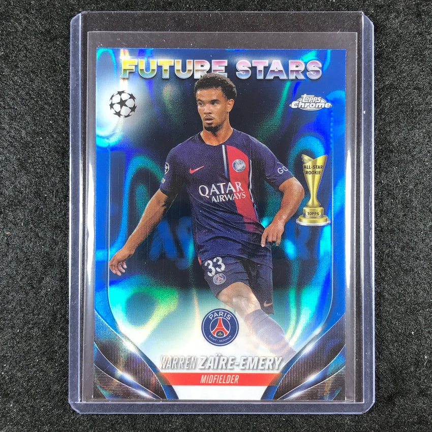 2023-24 Topps Chrome UEFA Club Comp ZAIRE-EMERY Future Stars Blue Lava #159