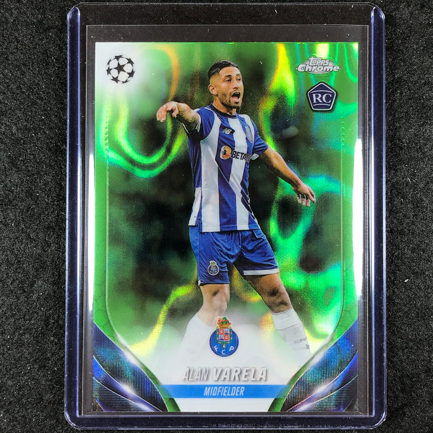 2023-24 Topps Chrome UEFA Club Comp ALAN VARELA Rookie Base Neon Green Lava #55