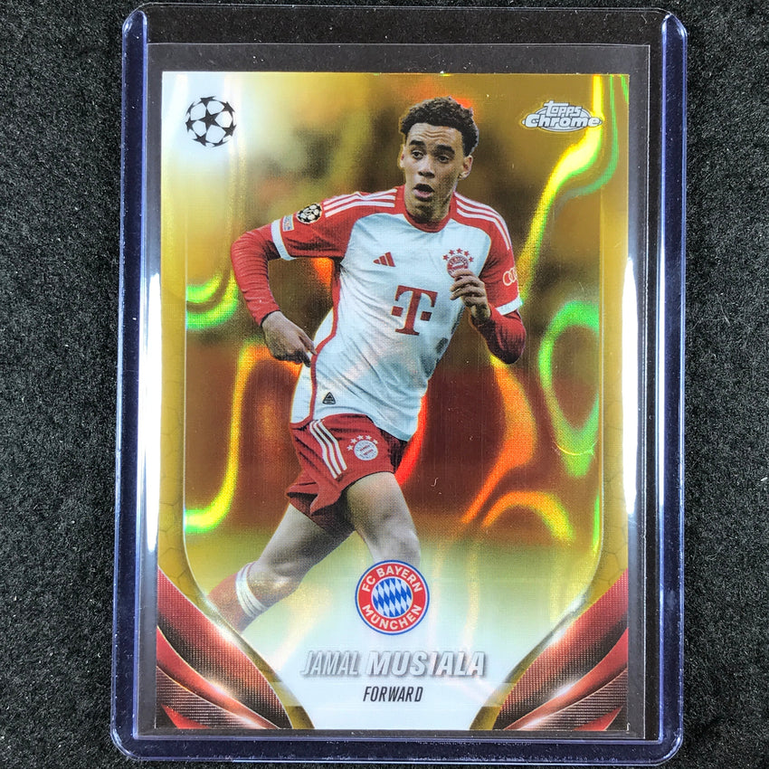 2023-24 Topps Chrome UEFA Club Comp JAMAL MUSIALA Base Gold Lava #160