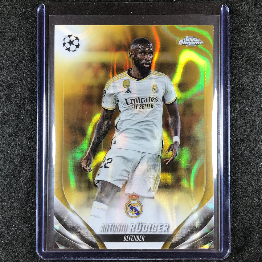 2023-24 Topps Chrome UEFA Club Comp ANTONIO RUDIGER Base Gold Lava #164