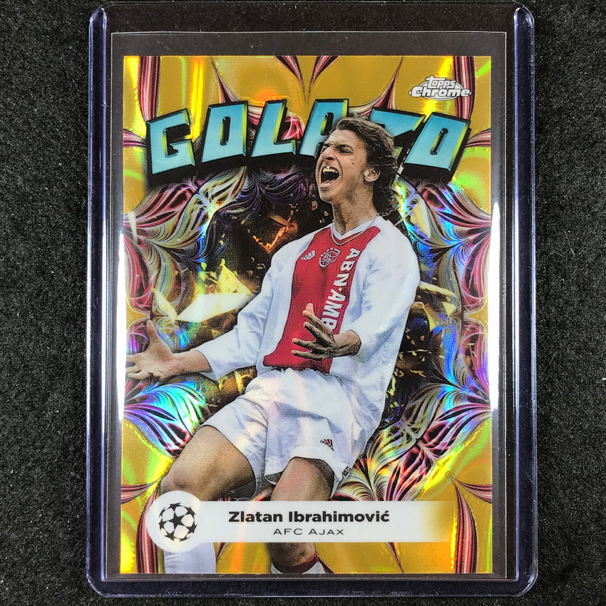 2023-24 Topps Chrome UEFA Club Comp ZLATAN IBRAHIMOVIC Golazo Gold Lava #15