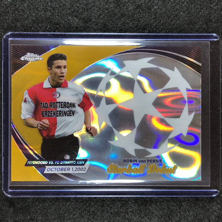 2023-24 Topps Chrome UEFA Club Comp ROBIN VAN PERSIE Starball Debut Gold Lava #2