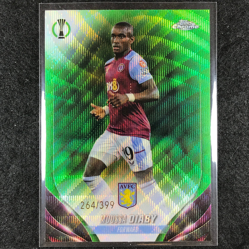 2023-24 Topps Chrome UEFA Club Comp MOUSSA DIABY Base Neon Green Wave 264/399