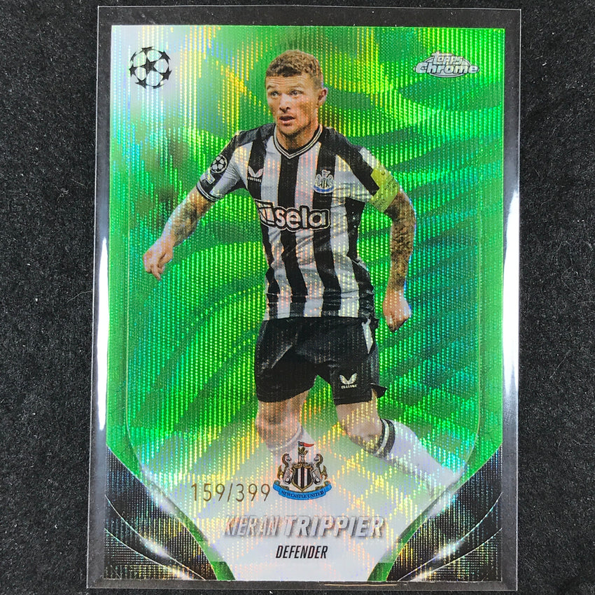 2023-24 Topps Chrome UEFA Club Comp KIERAN TRIPPIER Base Neon Green Wave 159/399