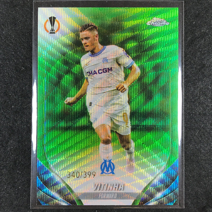 2023-24 Topps Chrome UEFA Club Comp VITINHA Base Neon Green Wave 340/399 #135