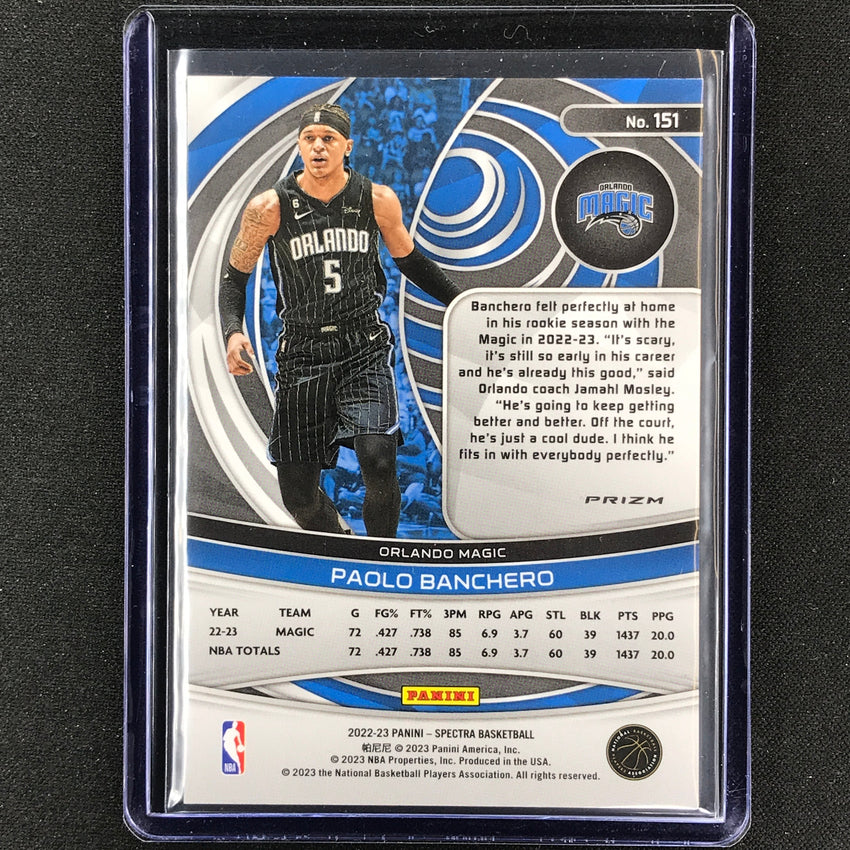 2022-23 Spectra Paolo Banchero Rookie Psychadelic Ssp No 151