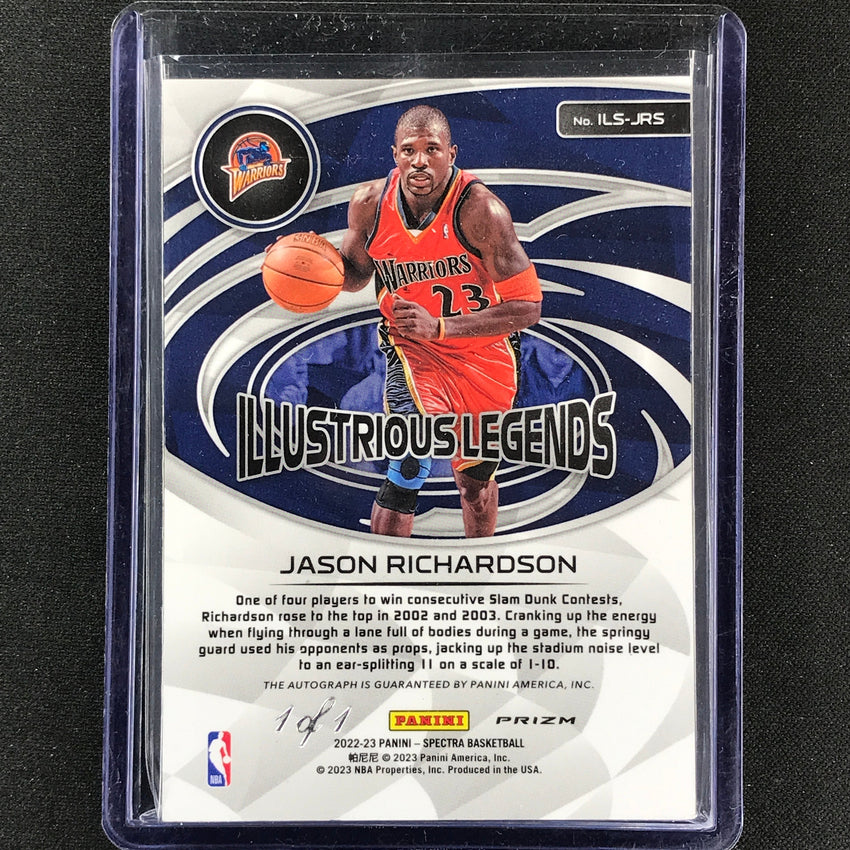 2022-23 Spectra Jason Richardson Illustrious Legends Signatures Auto Nebula 1/1