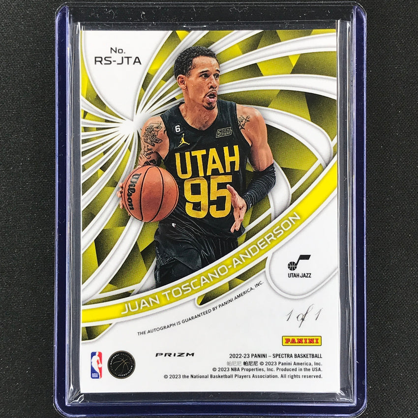 2022-23 Spectra Juan Tosano-anderson Radiant Signatures Auto Nebula 1/1
