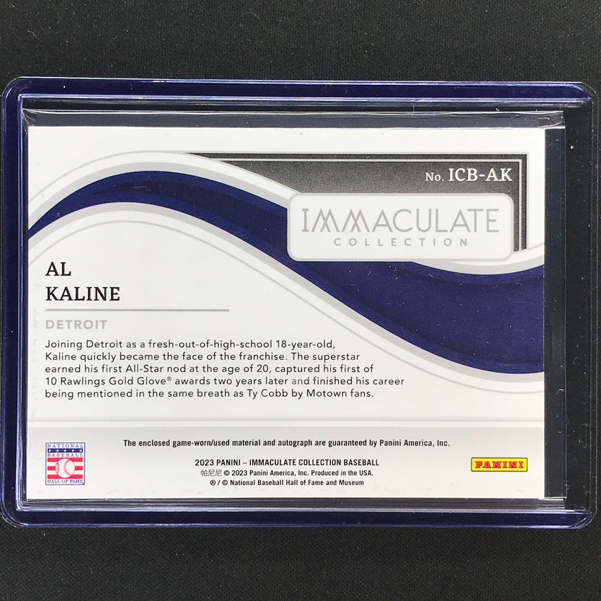 2023 Immaculate Mlb Al Kaline Clear Signature Material Relic Auto Holo Gold 3/10