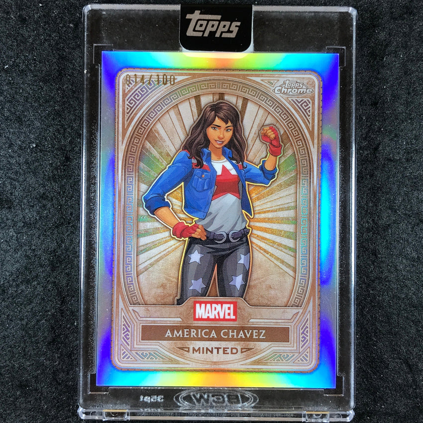 2025 Marvel Mint AMERICA CHAVEZ Chrome Variation Bronze 14/100 #48